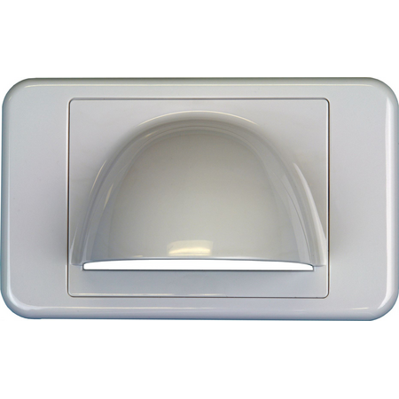 Digitek Media Style Wallplate (Bullnose) - White - 05DWPM