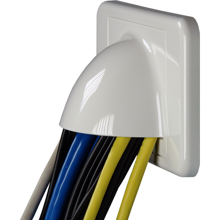 Digitek Media Style Wallplate (Bullnose) - White - 05DWPM