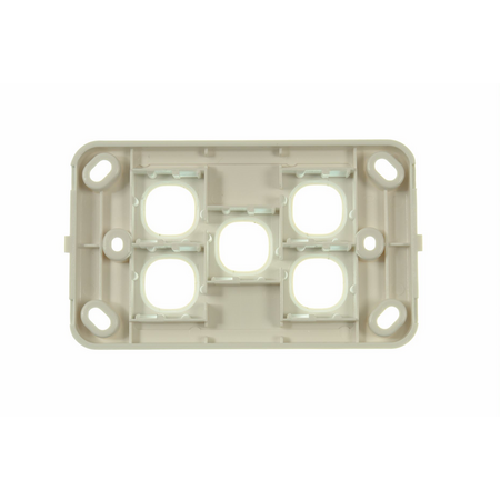 Digitek 5 Gang Wallplate (No Mech) - White - 05DWP05