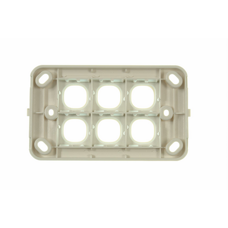 Digitek 6 Gang Wallplate (No Mech) - White - 05DWP06