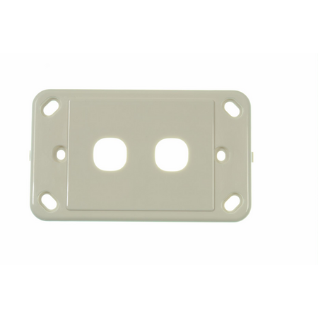 Digitek 2 Gang Wallplate (No Mech) - White - 05DWP02