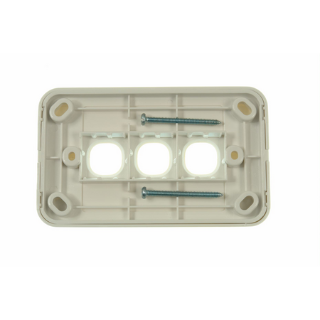 Digitek 3 Gang Wallplate (No Mech) - White - 05DWP03