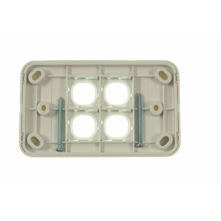 Digitek 4 Gang Wallplate (No Mech) - White - 05DWP04