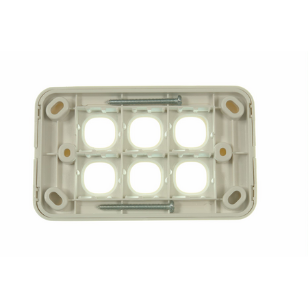 Digitek 6 Gang Wallplate (No Mech) - White - 05DWP06
