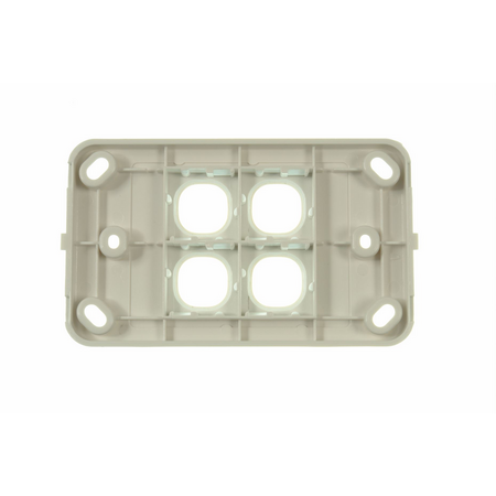 Digitek 4 Gang Wallplate (No Mech) - White - 05DWP04