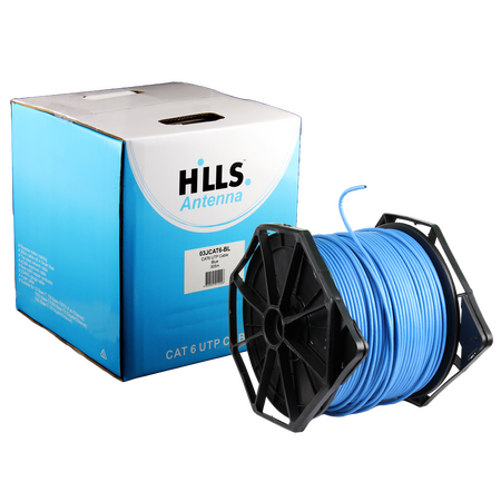 Hills Antenna 4 Pair CAT6 UTP LAN Cable 305M Box - Blue - 03JCAT6-BL