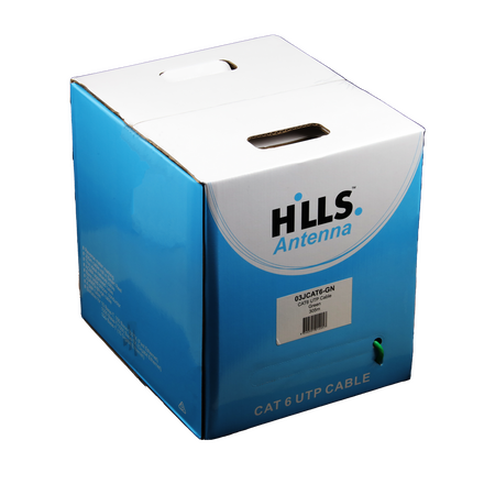 Hills Antenna 4 Pair CAT6 UTP LAN Cable 305M Box - Green - 03JCAT6-GN