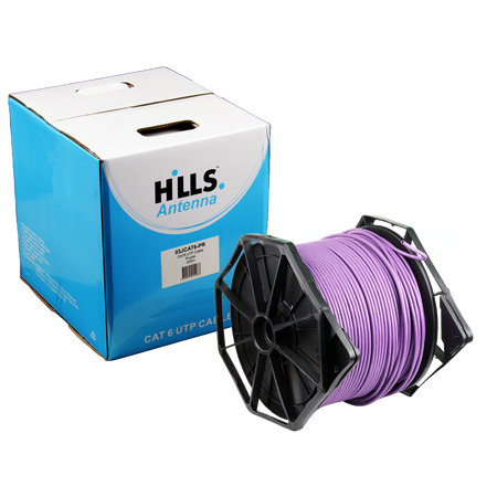 Hills Antenna 4 Pair CAT6 UTP LAN Cable 305M Box - Purple - 03JCAT6-PR