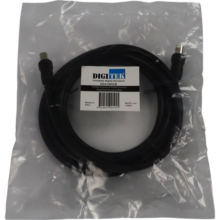 Digitek 3M Pal Male to Pal Male Quad Fly Lead - Black - 06A3MQB