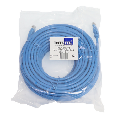Datatek 20M CAT6 UTP Patch Lead - 06DC6PL20B