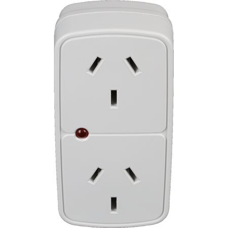Hills Antenna 10 Amp Double Adaptor - Vertical Surge Protector - 09HDA-2 V-S/WHT
