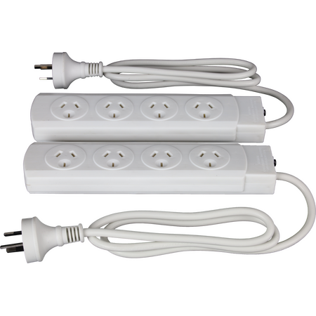 Hills Antenna 4 Way Power Board with Overload Protection - White 2 Pack - 09HPB-4 WE/2P