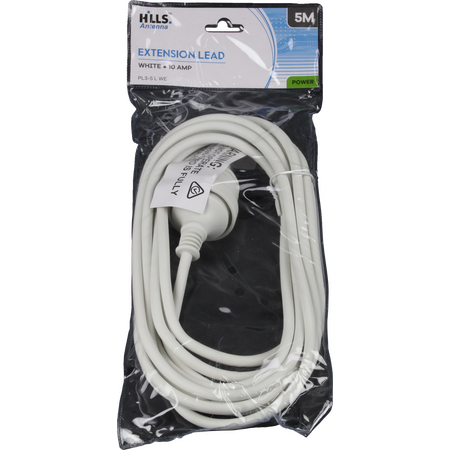 Hills Antenna 5M Power Extension Lead - White - 09HPL3-5 L WE