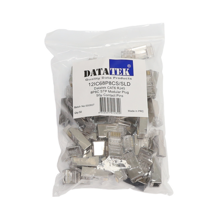 Datatek RJ45 8P8C CAT6 Solid Shielded Modular Plug - 12IC68P8CS/SLD