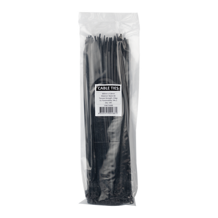 Cable Ties 300mm x 4.8mm - Black - 15BCT300B