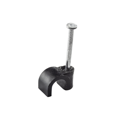 Digitek 6mm Timber Cable Clip Black - 100 Pack - 15C6T