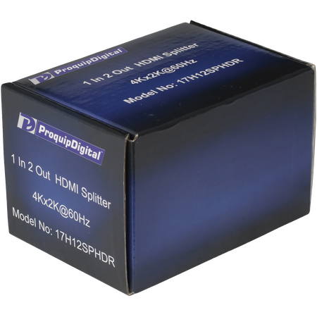 ProquipDigital 1 in 2 Out HDMI Splitter - 4K @ 60Hz HDR - 17H12SPHDR