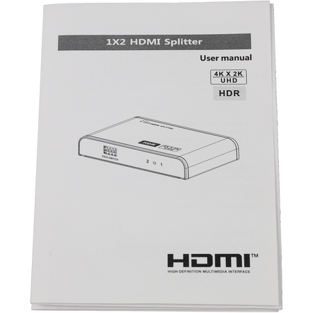 ProquipDigital 1 in 2 Out HDMI Splitter - 4K @ 60Hz HDR - 17H12SPHDR