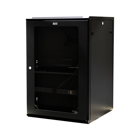 Datatek 18U 600mm Deep Wall Mount Data Cabinet - FPS Series - 24B18RW66FPS