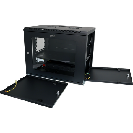 Datatek 9U 450mm Deep Wall Mount Data Cabinet - FPS Series - 24B9RW64FPS