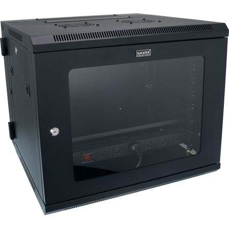 Datatek 9U 600mm Swing Frame Wall Mount Data Cabinet - SFPS Series - 24B9RWS66FPS