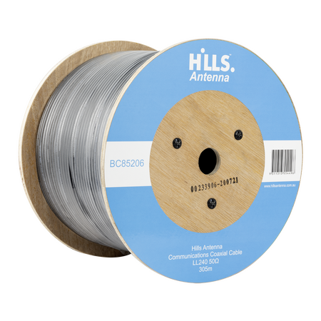 Hills Antenna High Quality 50 Ohm LL240 Low Loss Coaxial Cable 305M Roll - BC85206