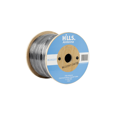 Hills Antenna High Quality 50 Ohm LL195 Low Loss Coaxial Cable - 100M Roll - BC85207