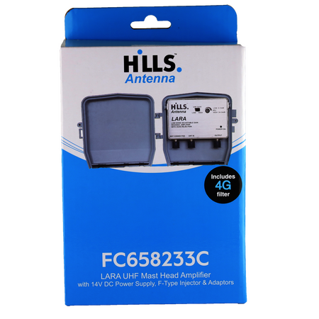 Hills Antenna FC658233C LARA UHF PSU6F Masthead Amplifier with 4G Filter - FC658233C