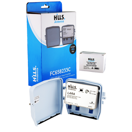 Hills Antenna FC658233C LARA UHF PSU6F Masthead Amplifier with 4G Filter - FC658233C