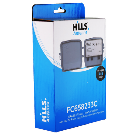 Hills Antenna FC658233C LARA UHF PSU6F Masthead Amplifier with 4G Filter - FC658233C