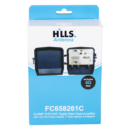 Hills Antenna FC658261C Q-Amp 4G Masthead Amplifier with PSU6F - FC658261C