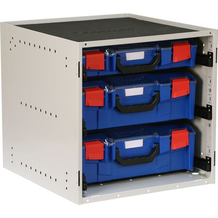 Cabinet c/w 2 Large + 1 Small PC Lid Case - Blue - 33SCS2L1SA-BL