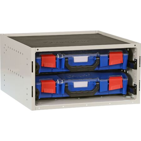 Cabinet c/w 2 STS Small PC lid Cases- Blue - 33SCS2SA-BL