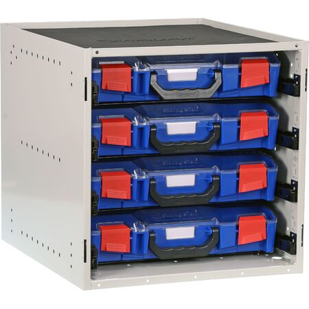 Cabinet c/w 4 small PC Lid Cases - Blue - 33SCS4SA-BL