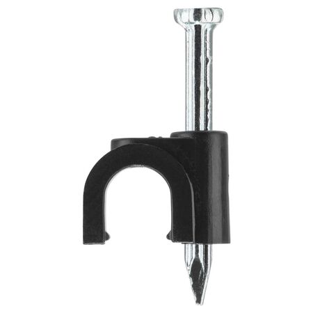Hills Antenna BC86810 6mm Plastic Cable Clips in Black. Bag of 100-Pack. - BC86810