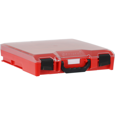 StorageTek Case Small Clear PC Lid-Red with Black Clasps - 33STSC-RD