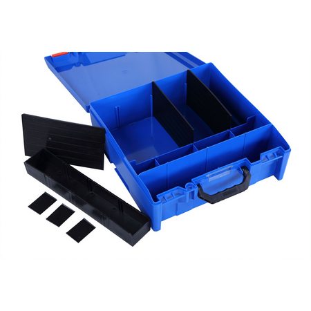 StorageTek Case Large ABS Lid c/w dividers-Blue - 33STL-BL