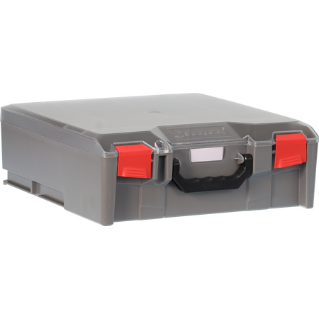 StorageTek Case Large Clear Lid PC c/w dividers-Grey - 33STLC-GY