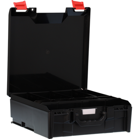 StorageTek Case Large ABS Lid c/w dividers-Black - 33STL-BK
