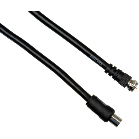 Digitek 1.8M F Type Male to Pal Male Quad Fly Lead - Black - 06A318MQB