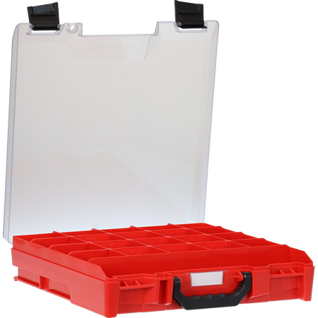 StorageTek Case Small Clear PC Lid-Red with Black Clasps - 33STSC-RD