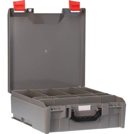 StorageTek Case Large ABS Lid c/w dividers-Grey - 33STL-GY