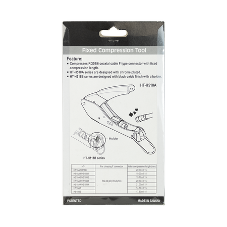 Hanlong Tools HT-H518B6 Compression Tool for TRS-6L Connectors - 16BCTTRS