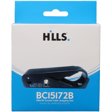 Hills Antenna BC15172B RG6 & RG59 Coaxial Cable Stripping Tool in Display Box - BC15172B