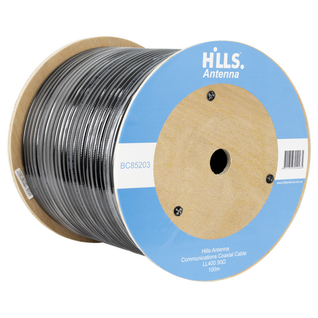 Hills Antenna High Quality 50 Ohm LL400 Low Loss Coaxial Cable - 100M Roll - BC85203
