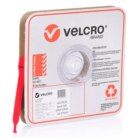 ONE-WRAP STRAPS RED 25mm x 200 mm [100] ROLL