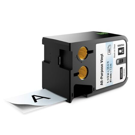 VINYL TAPE, ALL PURPOSE BLACK ON CLEAR, 41mm x 7m