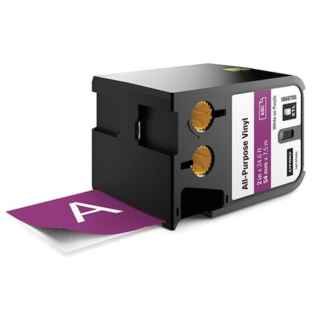 VINYL TAPE, ALL PURPOSE WHITE ON PURPLE, 54mm x 7m