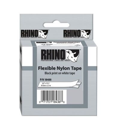 FLEXIBLE NYLON TAPE, WHITE 12mm x 3.5m