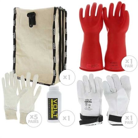 GLOVE KIT, INSULATED CLASS 0 1000V, 360mm, SIZE 10